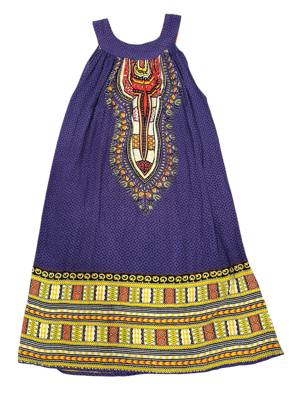NWT Boho Print MIDI Dress high Neck Lightweight Swim Cover Pockets One Size